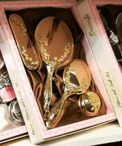 Ensemble miroir et peigne - or