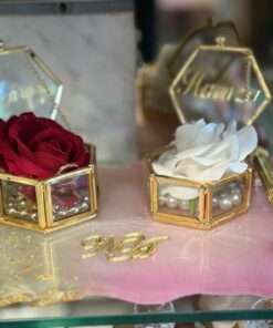 Plateau de mariage personnalisé fait main en résine